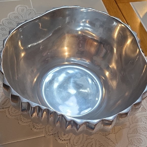 Vintage Dansk Vesi Asymetrical Aluminun Serving Bowl   Heavy - Picture 3 of 6